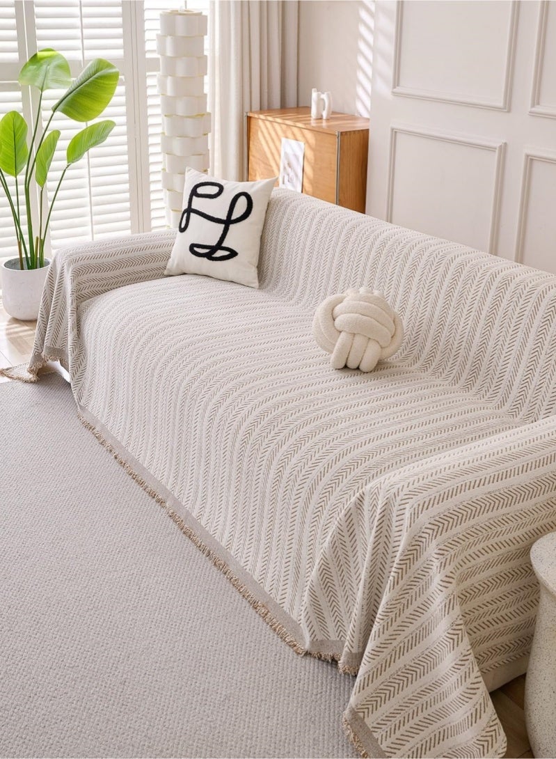 ليانغ مو ليوان 180*180غطاء أريكة من الشنيل ذو وجهين، مقاس ، غطاء أريكة أنيق،  غطاء أريكة مناسب لـ 1، 2، 3، 4 مقاعد، منشفة غطاء أريكة من الشنيل،  غطاء أريكة من الشنيل مناسب لجميع الفصول، متوفر بوجهين،  متعدد الاستخدامات،  مناسب كبطانيات سفر،  بطانيات تخييم خارجية، أغطية أسرة، وأغطية أثاث - Image 4